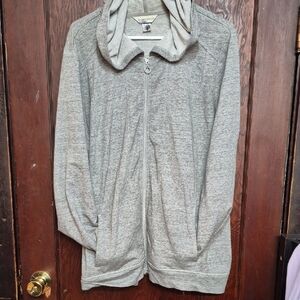 Christopher & Banks Men's Heather Gray Zip-Up Sweater